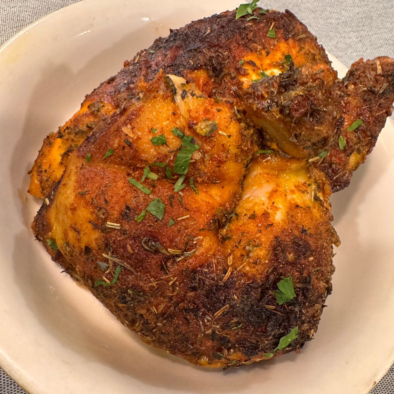 Half Chicken - Rotisserie Chicken Au Jus.
