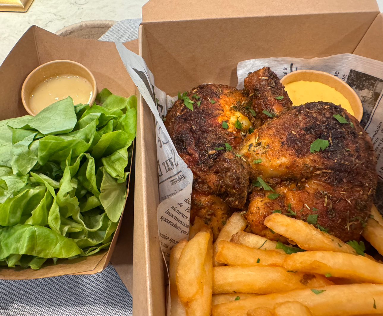 1/2 CHICKEN LUNCH SPECIAL COMBO.