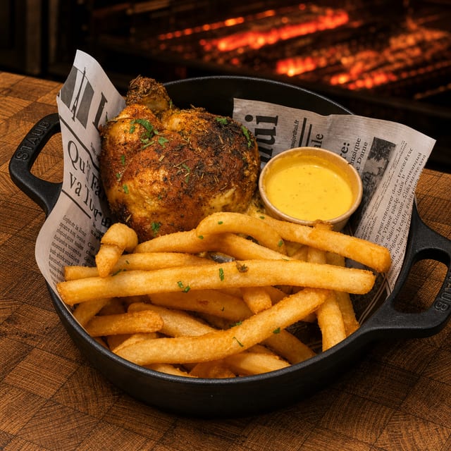 1/4 CHICKEN + SIDE COMBO.