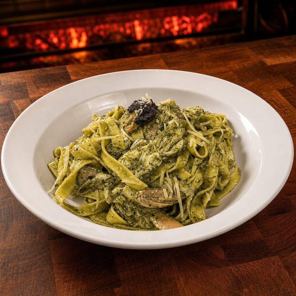Pesto Fetuccine.