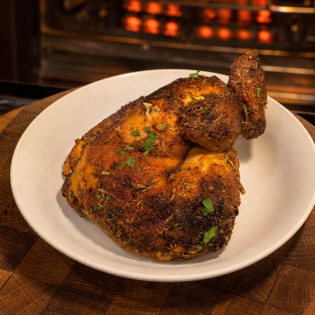 Half Chicken - Rotisserie Chicken Au Jus.