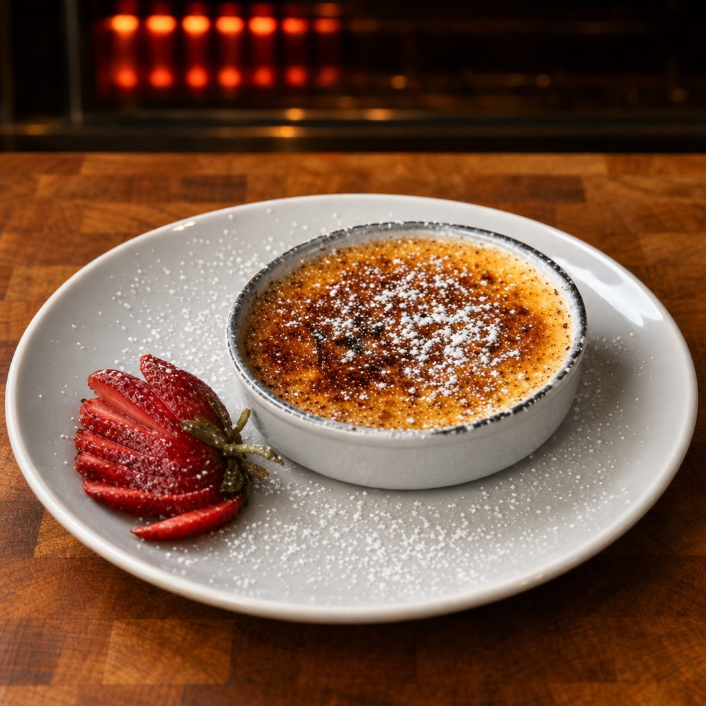 Tahitian Vanilla Crème Brulée.
